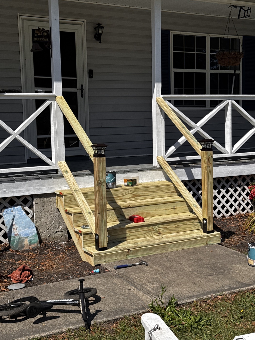 New front entry steps and rail project